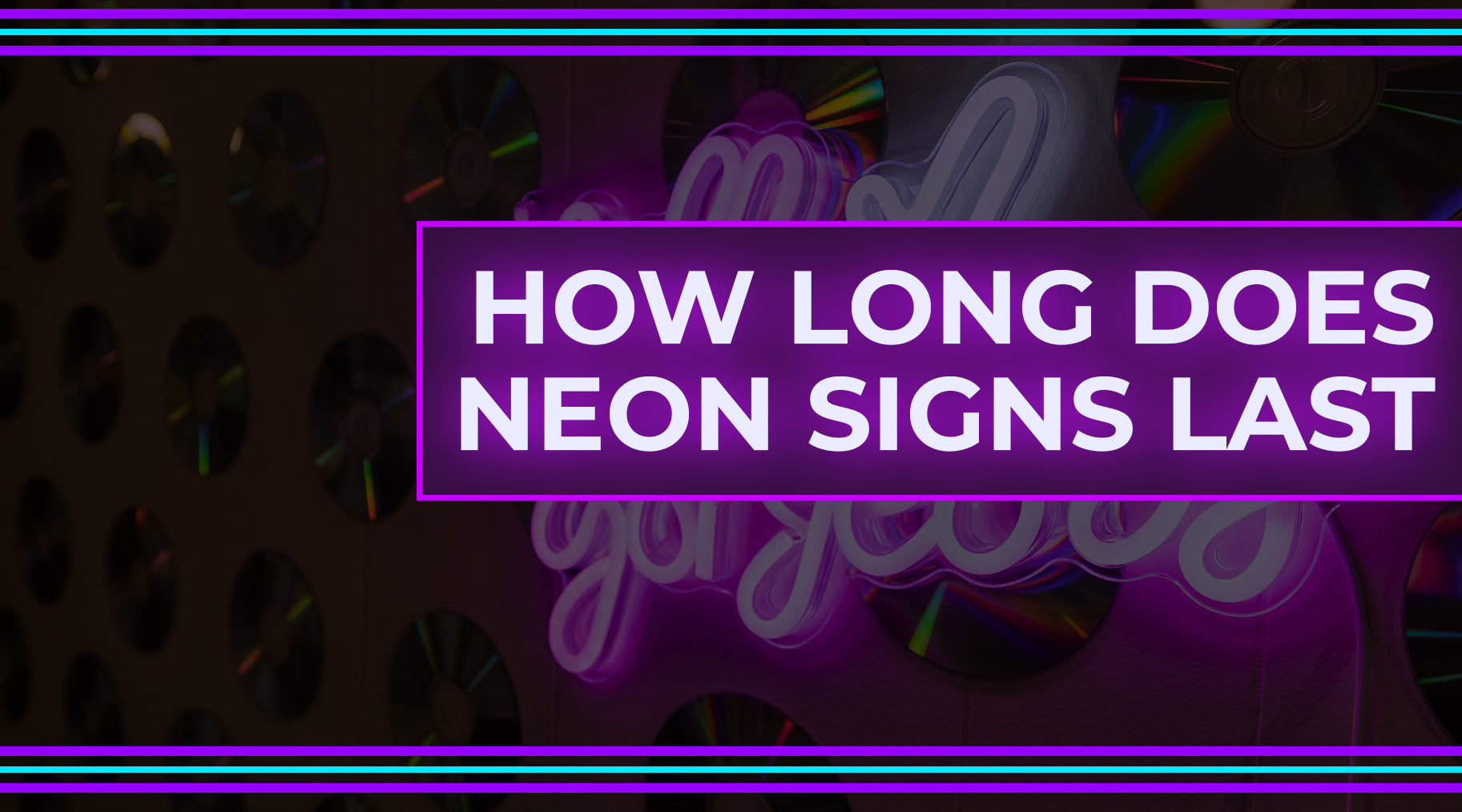 A man is thinking while looking the text how long does neon signs last?