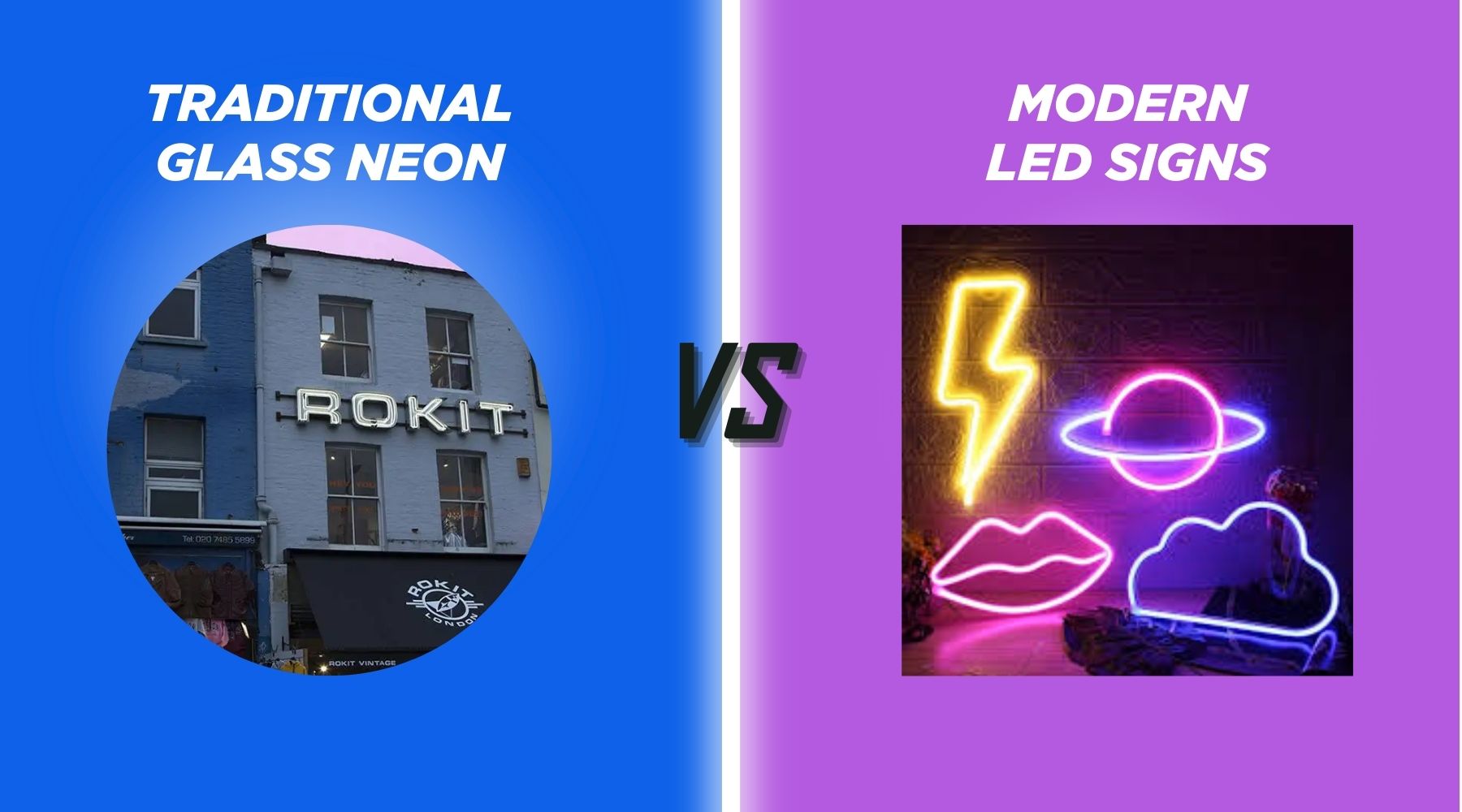 glass neon vs led neon sign