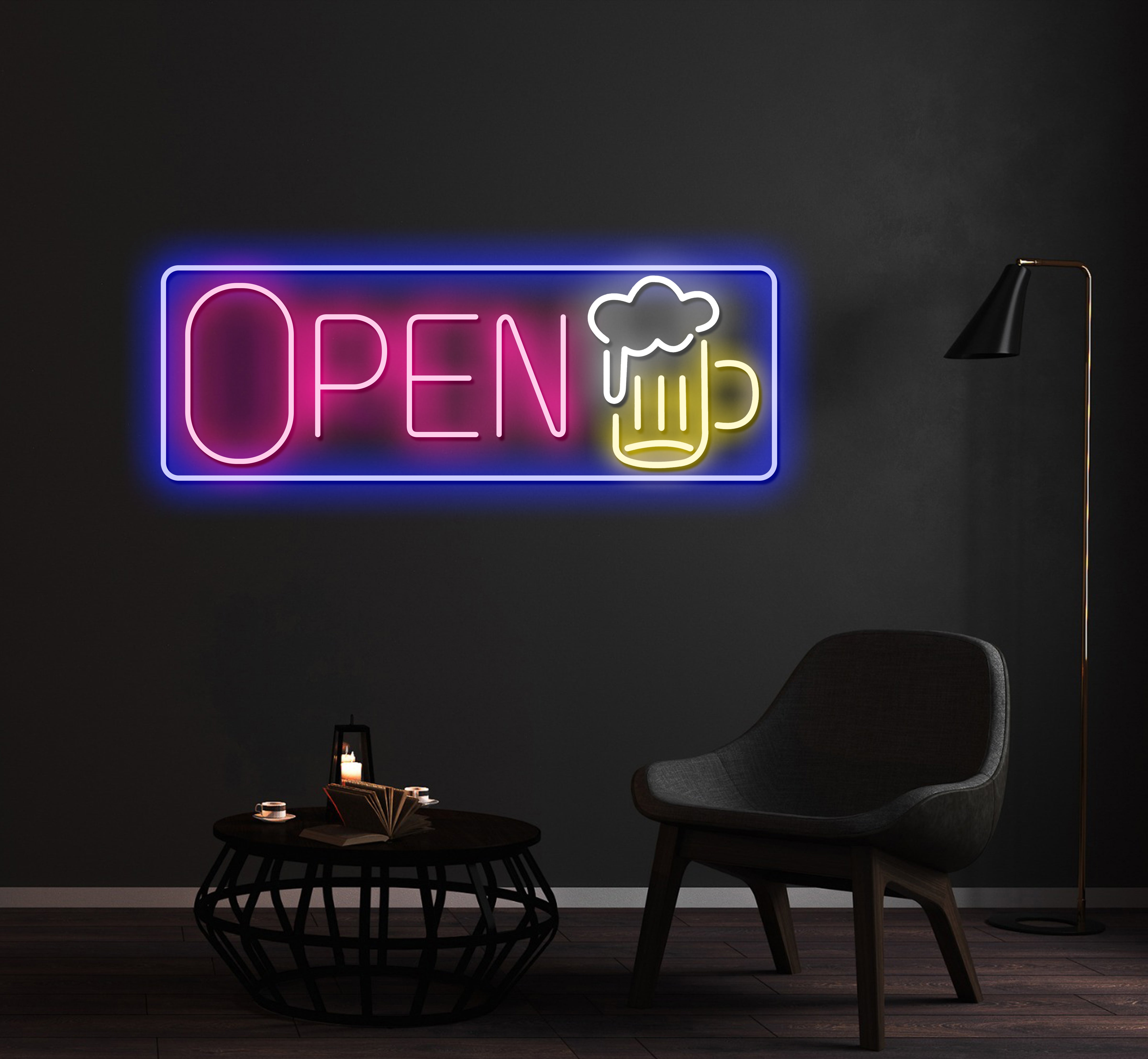 Open Neon Sign